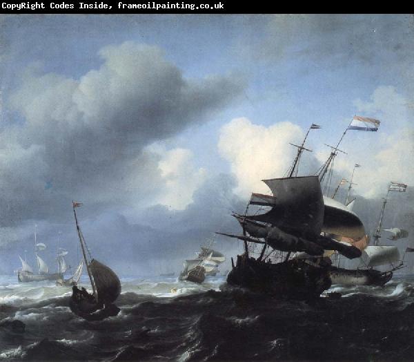 Ludolf Backhuysen Seascape with Ships